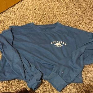 blue colorado crop top